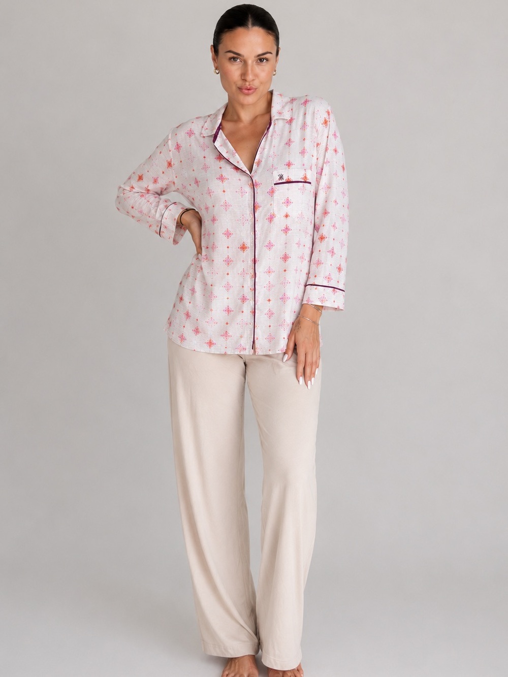 Victoria’s Secret Pink Orange Pajama Top Lounge Shirt XS Petite Y2K